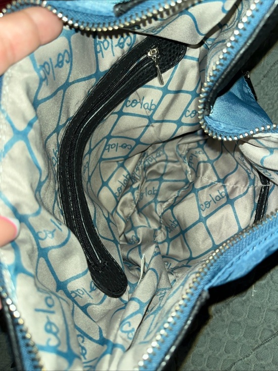 Light Blue and Black Women's Crossbody Bag - Casual Everyday Carry - Picture 4 of 5